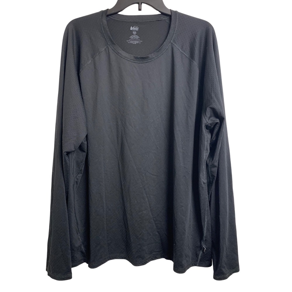 REI Co-op  XXL Black Long Sleeve Performance Outdoor Hiking Shirt  Running Top